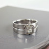 【天然正品】AU750白金时尚经典款0.118克拉钻石戒指16号（戒圈可改）280226NJM07 商品缩略图2