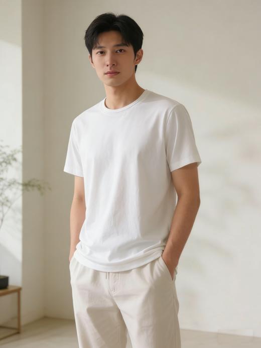 G2000男装SS26商场新款【凉感】全棉短袖T恤衫61140208 商品图0