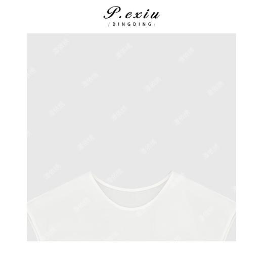 03-2潘依绣丁丁宠粉复古时髦拼接系带圆领无袖T恤Q2644 商品图2