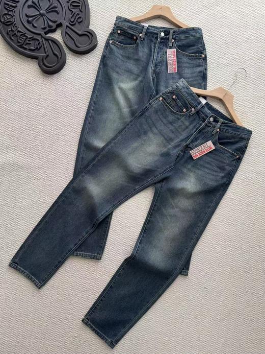 【ss1】男子复古水洗休闲合体剪裁赤耳牛仔长裤！！ 商品图1