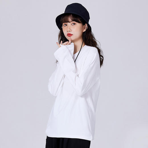 【79元/3件，单拍不发！纯棉长袖】230g男女同款纯棉长袖T恤 | 100%纯棉，透气、舒适，穿了舍不得脱！ 商品图4