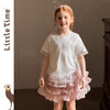 littletime法式甜美风白色圆领短袖T恤女童水晶珠子装饰上衣 商品缩略图3