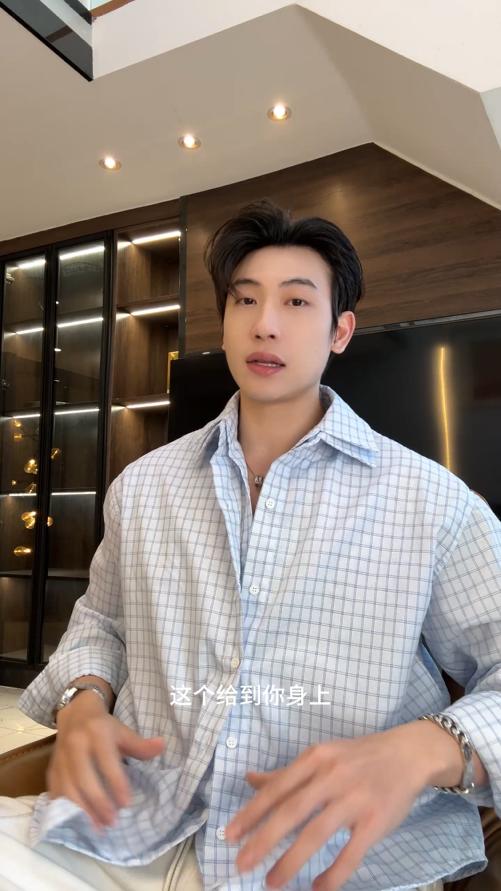 26CS29SDSA男装2026新款高贵轻奢韩版简约格子双翻领长袖衬衫百搭衬衣 商品图0