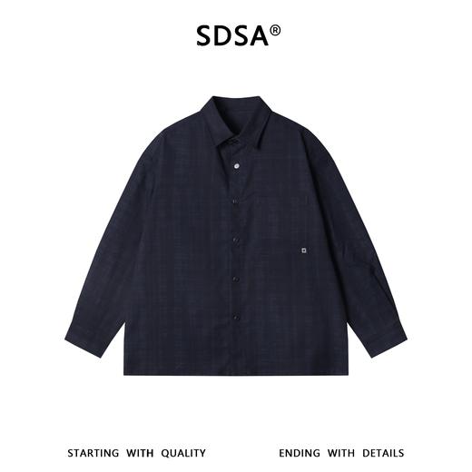 SDSA男装2026新款高贵轻奢美式复古衬衫夹克外套百搭宽松格纹上衣 商品图0