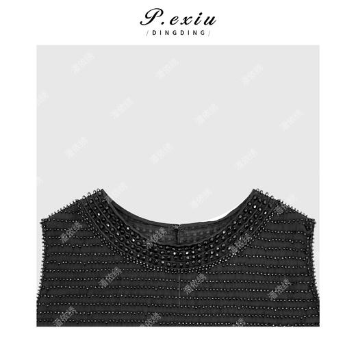 03-2潘依绣丁丁宠粉气质重工贴钻拼接无袖圆领背心Q5814 商品图2