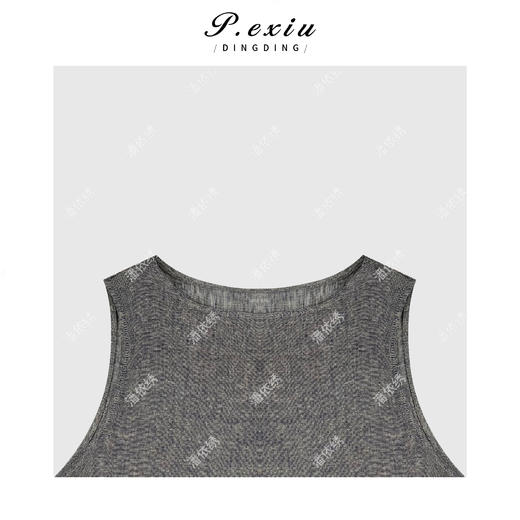 亚麻复古英伦风系带背心上衣Q86211 商品图2