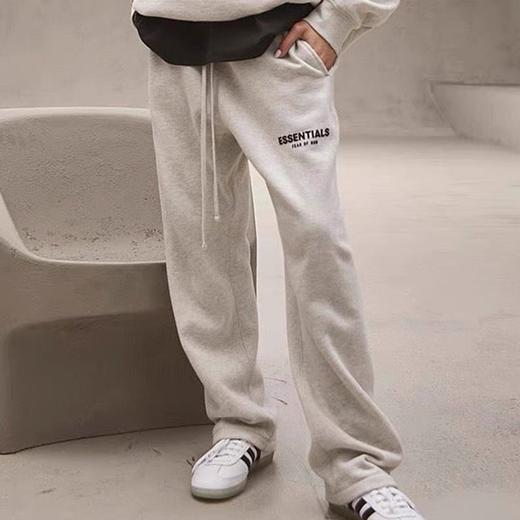 春季FOG ESSENTIALS美式高街运动宽松纯棉毛圈抽绳直筒长裤 商品图10
