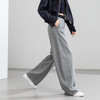 百媚生 又a又飒灰色运动裤宽松显瘦抽绳弯刀裤EC86028 商品缩略图1