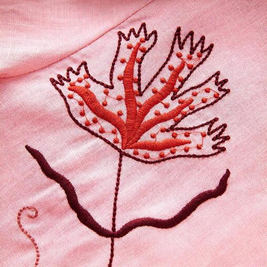 休闲宽松时髦轻奢高货重工刺绣衬衫天丝亚麻长袖上衣WLZD2512702 商品图1