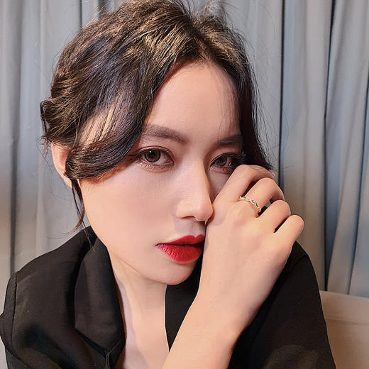 丁摩 麻花锆石开口戒指女轻奢高级感素圈6ZF-83093 商品图1