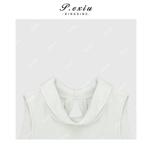 03-2潘依绣丁丁宠粉精致时髦减龄翻领无袖上衣Q5361 商品图2