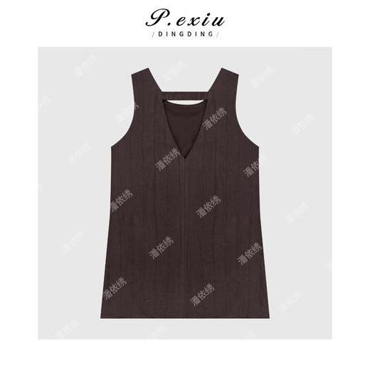 03-2潘依绣丁丁宠粉气质极简主义圆领无袖上衣Q2501 商品图1