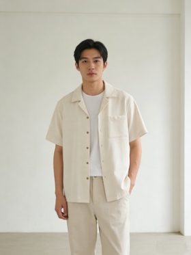 G2000男装SS26商场新款【棉混纺针织】休闲衬衫61130914