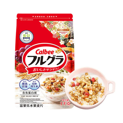 MM 山姆 卡乐比（Calbee）日本进口富果乐原味水果麦片 1kg 商品图0