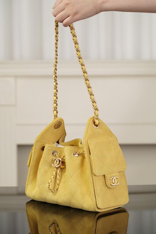 香奈儿 26c系列 25bag mini麂皮 黄色 商品图5