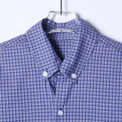 SDSA男装2026新款高贵轻奢美式复古格子刺绣字母长袖衬衫百搭简约 商品图1