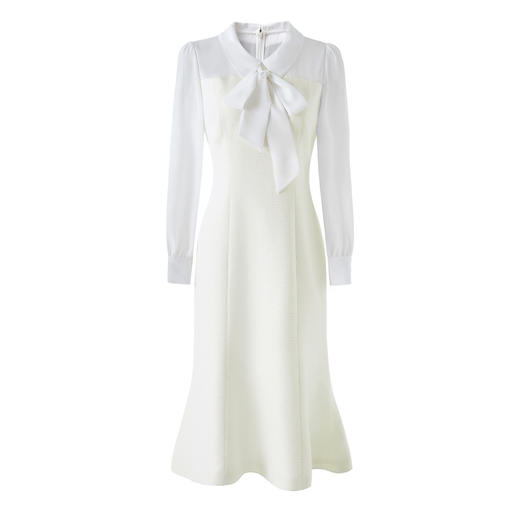 新款气质千金感亮丝编织小香风鱼尾连衣裙礼裙	 WLZD2602401 商品图4