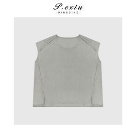 03-2潘依绣丁丁宠粉韩系设计感圆领短袖上衣Q38664