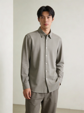 G2000男装SS26商场新款【方便易熨】舒适针织棉休闲衬衫61121212