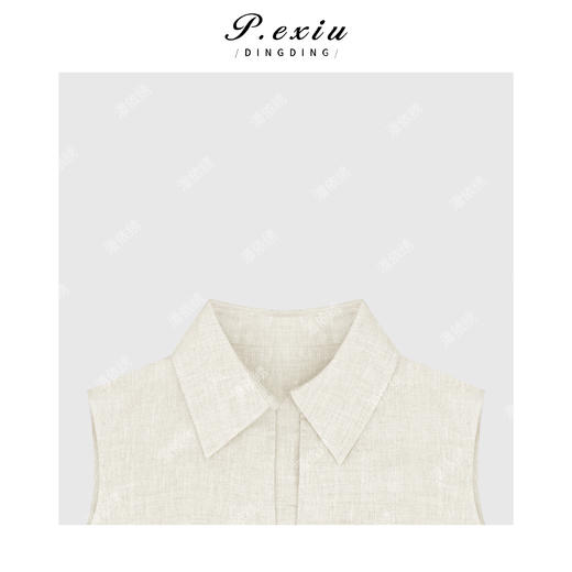 03-2潘依绣丁丁宠粉高级感时髦V领无袖上衣Q2268 商品图2