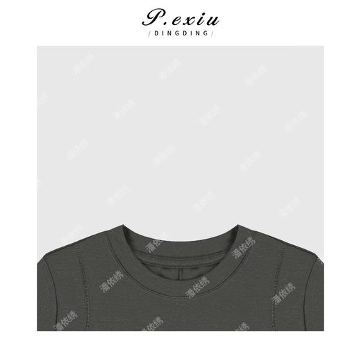 03-2潘依绣丁丁宠粉极简主义拼接短袖圆领T恤Q3645 商品图2