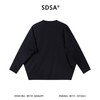 SDSA男装2026新款高贵轻奢前下摆开衩宽松圆领长袖T恤纯色百搭 商品缩略图4