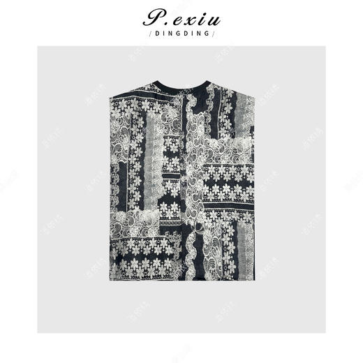 03-2潘依绣丁丁宠粉【花房姑娘】民族风复古印花无袖垫肩上衣 M8858 商品图1