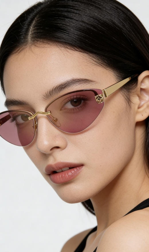 .只有26支！！官网5999元，正品保真，裸镜！法国🇫🇷回流！ 卡地亚！太阳镜正规贸易渠道品猫眼型太阳镜 商品图0