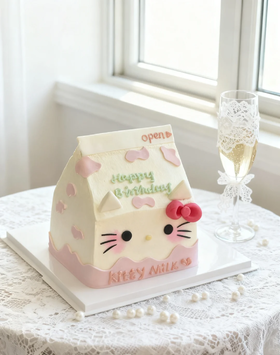 hellokitty牛奶盒可爱卡通蛋糕-低糖处理无添加