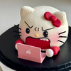 不想上班之愤怒的hellokitty卡通蛋糕-低糖处理无添加 商品缩略图0
