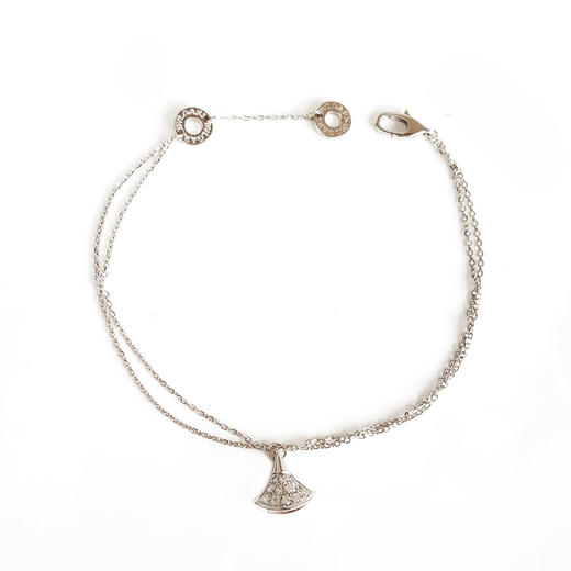 【天然正品】AU750白金时尚经典定制款钻石手链 18CM（长度可调节）080226NJS20 商品图0