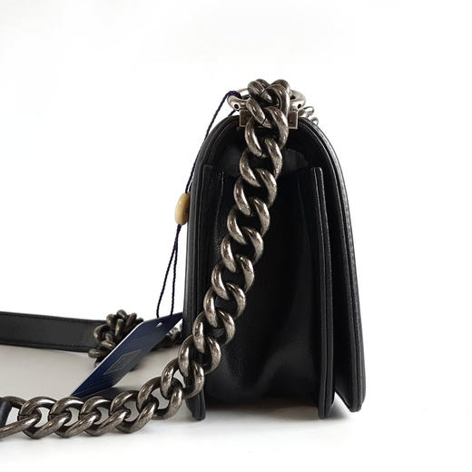 【95新】CHANEL香奈儿Leboy系列A67085 Y04638 94305小号黑银羊皮Leboy链条包单肩包女士050326AK11 商品图2