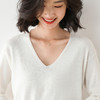 【拍2件一起付款！79元买1送1 卷边圆领V领针织衫】早秋新款卷边圆V领 宽松洋气针织衫 减龄显瘦打底衫 商品缩略图11