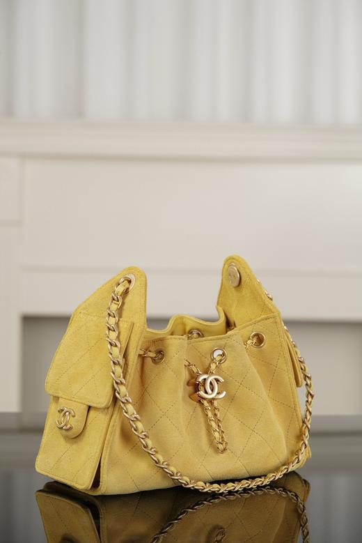 香奈儿 26c系列 25bag mini麂皮 黄色 商品图3