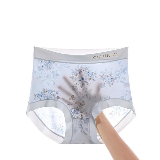 雀说 【5条】含桑蚕丝内裤女冰丝轻薄高腰收腹印花短裤6652 商品图4