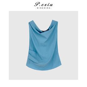 03-2潘依绣丁丁宠粉显瘦收腰后背纽结设计无袖背心Q1583