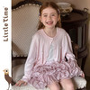 littletime甜美风粉色珍珠蝴蝶结针织开衫女童软糯披肩毛衣外套 商品缩略图1