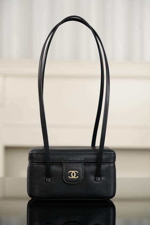 香奈儿26P 长肩带化妆盒 黑金 商品图0