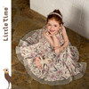 littletime26春夏女童韩国波西米亚风碎花连衣裙粉色复古田园长裙 商品缩略图0
