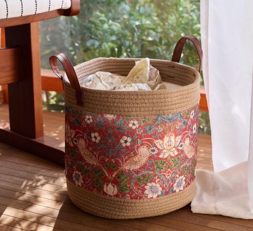 MorrisArt草莓小偷精致绵绳收纳筐 软糯绵绳精致耐用 百搭高级感 家中收纳刚需！  商品图7