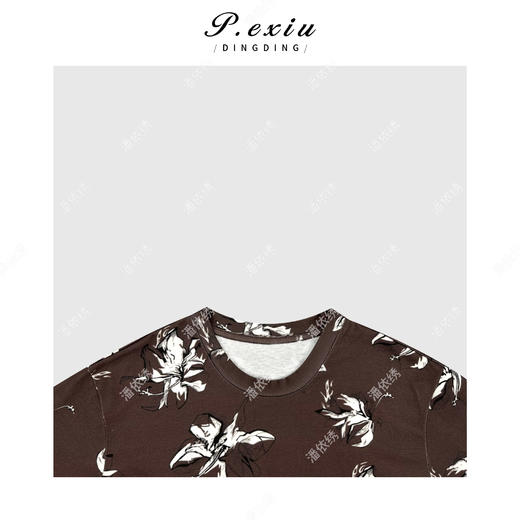 03-2潘依绣丁丁宠粉简约百搭印花圆领短袖T恤Q6584 商品图2