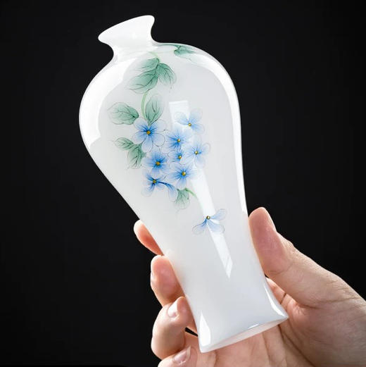 聚德冰种手绘小花插花瓶 商品图2