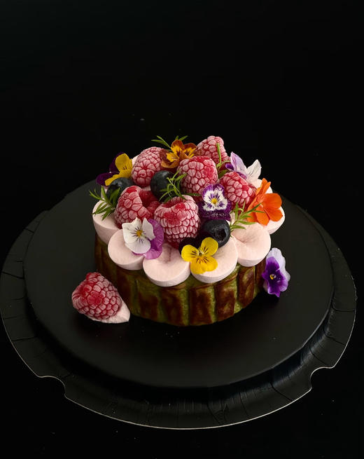 抹茶巴斯克芝士蛋糕（花花不会一模一样 商品图0