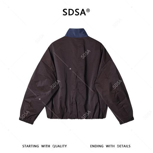 SDSA男装2026新款高贵轻奢美式简约撞色拼接立领夹克外套百搭宽松 商品图4