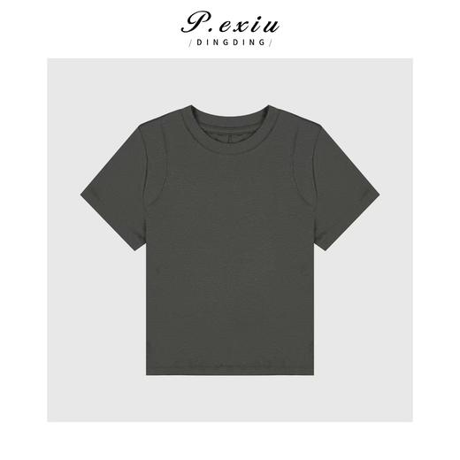 03-2潘依绣丁丁宠粉极简主义拼接短袖圆领T恤Q3645 商品图0