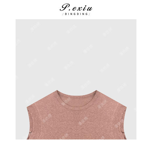 03-2潘依绣丁丁宠粉韩系简约无袖圆领T恤Q37511 商品图2