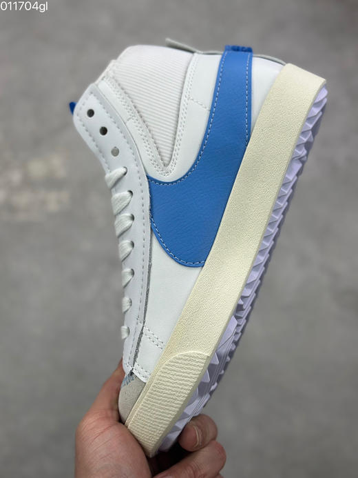春季特惠💰290 Nike Blazer Mid '77 jumbo "university blue" 解构设计 中帮 板鞋 男女同款 经典百搭中帮开拓者休闲运动板鞋 商品图6