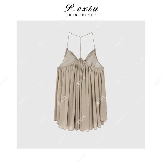 03-2潘依绣丁丁宠粉精致优雅钢圈V领吊带上衣Q12584 商品图1