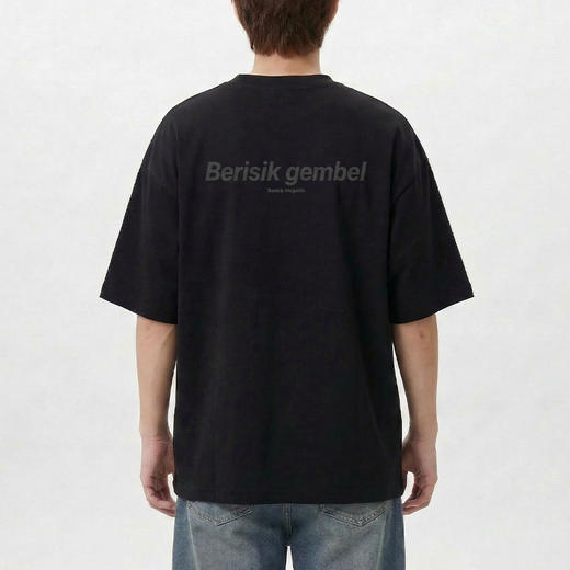 DRONKOO 2026 圆领前撞色后同色字母印花微阔短袖T恤 商品图4