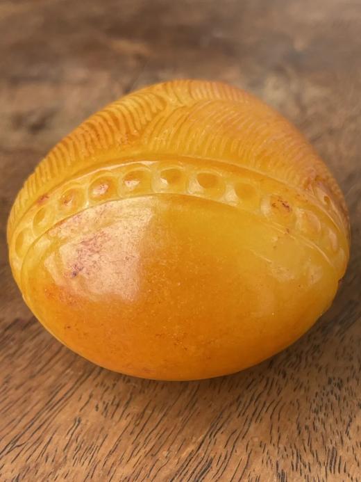 籽料金沁白玉原石竹笋形把玩件，顺丰包邮 商品图12